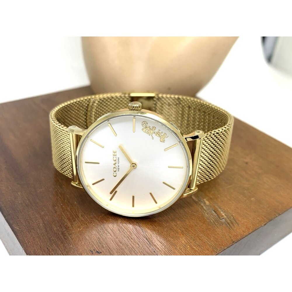 Coach Women's Watch 14503125 Quartz Grand Silver Dial 36mm Gold Stainless Steel - Picture 8 of 14
